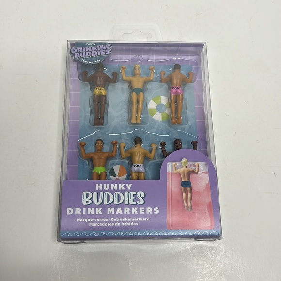 Hunky Buddies | Hunky Men Drink Markers | Drink Buddies | Party Gay Pride NWT - Picture 6 of 6
